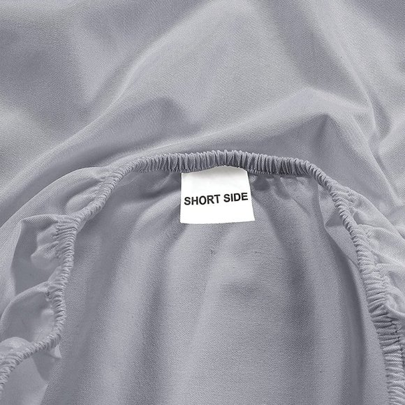 *SALE* Well Being 300 TC Oxy wash 4-Piece Sheet Set, Full, Solid, Gray 5834 - Picture 5 of 5
